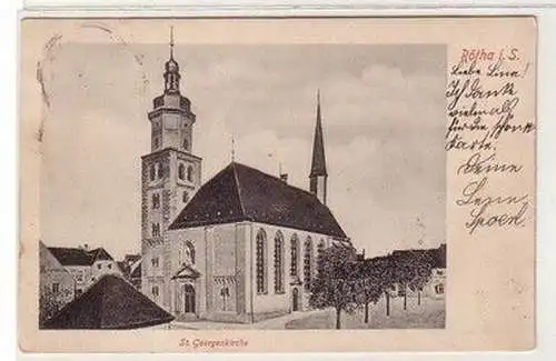 60507 Ak Rötha in Sachsen St. Georgenkirche 1905