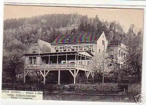 17492 Ak Kripeen an der Elbe Hotel Elbschlösschen 1921