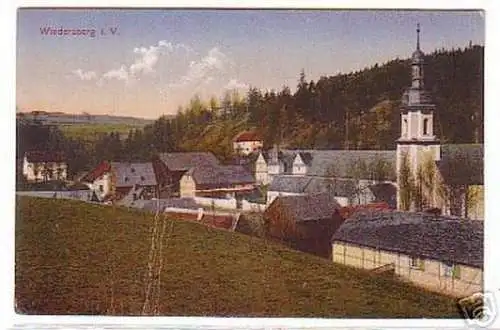 16348 Ak Wiedersberg im Vogtland Totalansicht um 1910