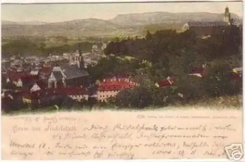 16694 Ak Gruss aus Rudolstadt Totalansicht 1901