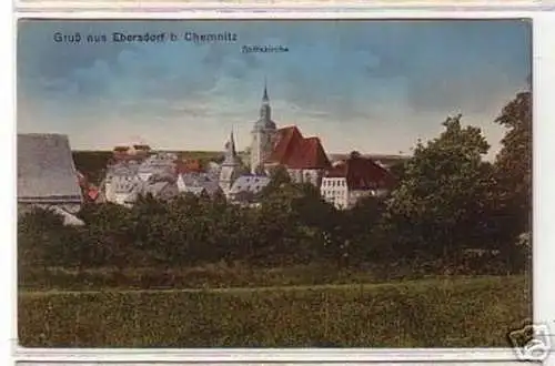 17512 Feldpost Ak Gruß aus Ebersdorf b.Chemnitz 1918