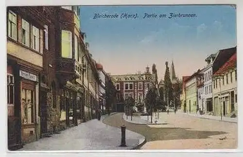 57424 Ak Bleicherode (Harz) Partie am Zierbrunnen 1920