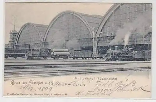 50617 Ak Gruß aus Frankfurt a.M. Hauptbahnhof (Rückansicht) 1899