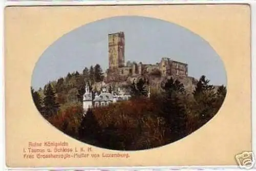 07282 Ak Ruine Königstein im Taunus um 1920