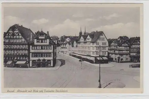 61412 Ak Kassel Altmarkt mit Blick auf Freiheiter Durchbruch um 1940