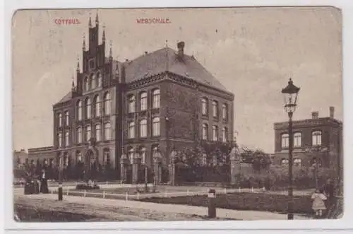 98076 Ak Cottbus Webschule um 1923