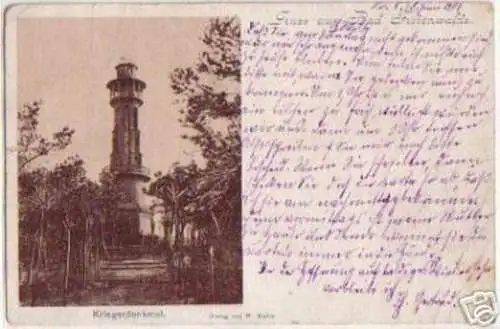 10392 Ak Gruß aus Bad Freienwalde Kriegerdenkmal 1901