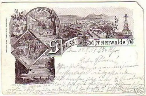 10732 Ak Lithographie Gruß aus Bad Freienwalde O. 1897