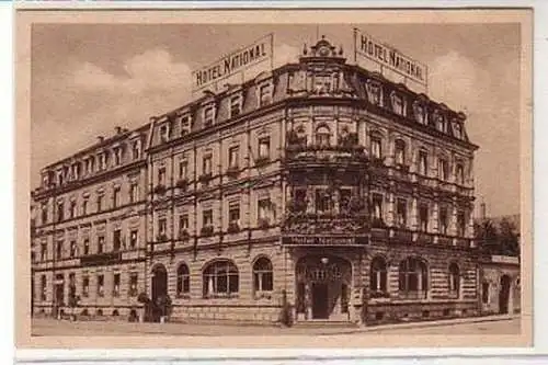 37830 Reklame Karte Bamberg Hotel National um 1930