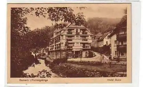 39679 Ak Berneck im Fichtelgebirge Hotel Bube 1926