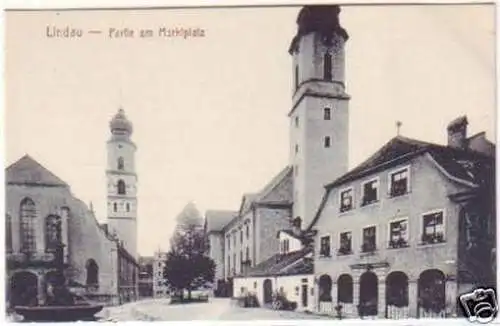 20502 Ak Lindau Partie am Marktplatz um 1920