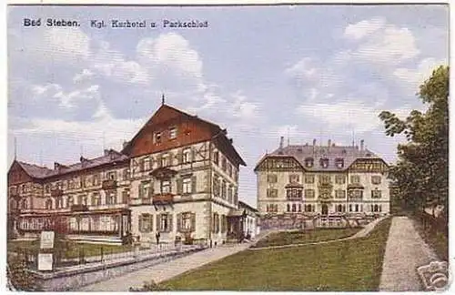 18212 Ak Bad Steben Kurhotel und Parkschloß 1920