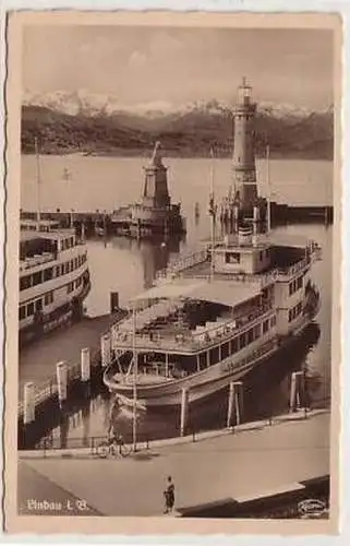 19593 Feldpost Ak Lindau im Bodensee Hafeneinfahrt 1942