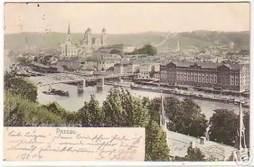 14096 Ak Passau Totalansicht 1904