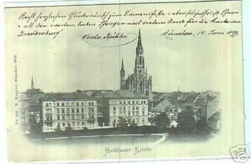 15702 Ak München Haidhäuser Kirche 1899