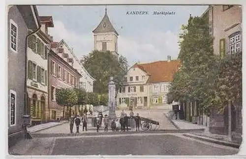 52533 Ak Kandern Marktplatz um 1910