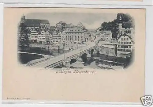 00284 Ak Tübingen Neckarbrücke um 1900