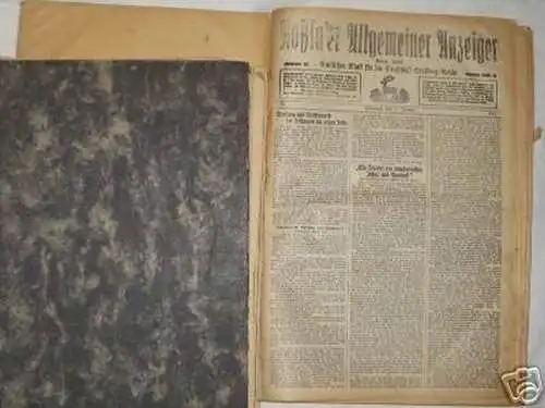 Zeitung Roßlaér Allgemeiner Anzeiger 1934 u. 1937 geb.