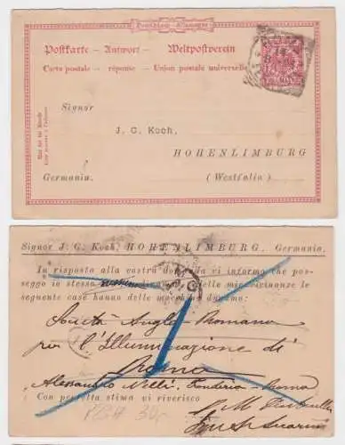 98974 Ganzsachen Postkarte P23A Zudruck J.C. Koch Drahtweberei Hohenlimburg 1900