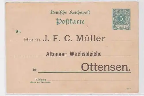 45414 DR Ganzsachen Postkarte P30 Zudruck Möller Altonaer Wachsbleiche Ottensen