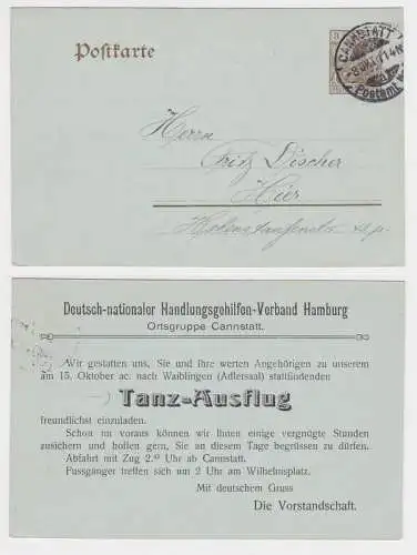 42535 DR Ganzsachen Postkarte P77 Zudruck Handlungsgehilfen-Verband Hamburg 1911