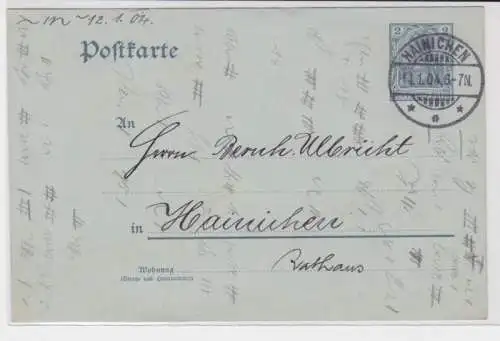 98886 DR Ganzsachen Postkarte P63 Einladung 12. Hauptversammlung Hainichen 1904