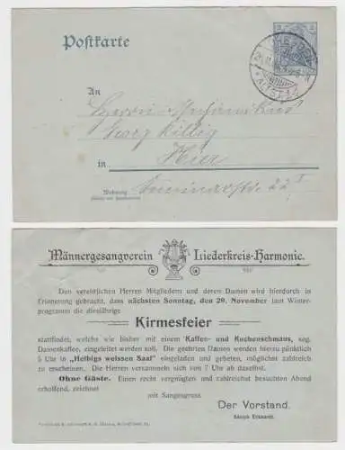 79097 Ganzsachen Postkarte P63X Männergesangsverein Liederkreis-Harmonie Dresden