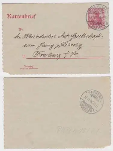 95986 Privat Ganzsachen Kartenbrief PK2/ K13 Bleiindustrie AG Freiberg 1904