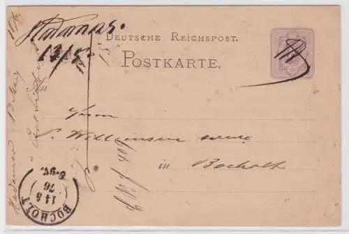 97589 DR Ganzsachen Postkarte P5 I /02 nach Bocholt 14. Juni 1876