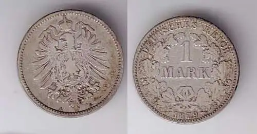 1 Mark Silber Münze Deutsches Kaiserreich 1879 A