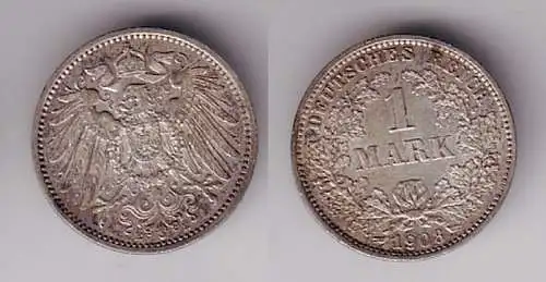 1 Mark Silber Münze Deutsches Kaiserreich 1908 E