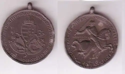 alte Zink Medaille Ungarn Hunyadi Janos 1941