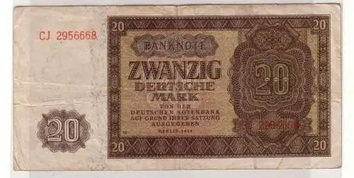 20 Mark Banknote DDR Deutsche Notenbank 1948