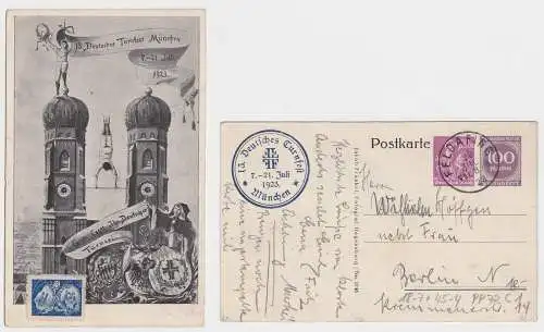 89706 DR Ganzsachen Postkarte PP72/C1 13.Dt.Turnfest München 1923