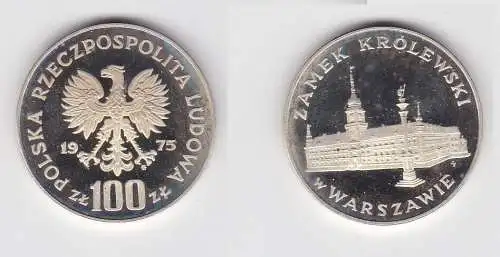 100 Zloty Silber Münze Polen Wiederaufbau des Warschauer Königschlosses (131573)