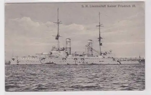 07283 Marinepost Ak S.M. Linienschiff Kaiser Friedrich III. 1918