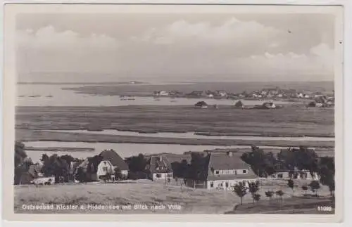 25691 Ak Ostseebad Kloster auf Hiddensee mit Blick nach Vitte 1933