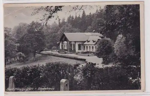 92808 Ak Bad Königswart Badehaus Lázně Kynžvart 1942