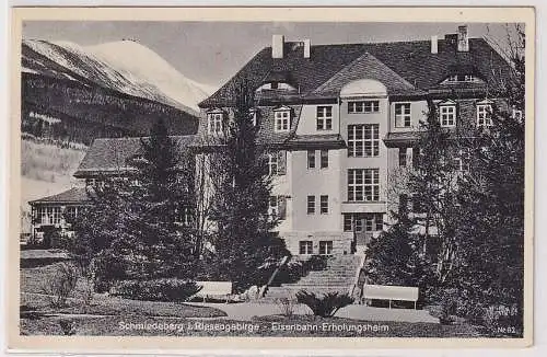 60803 Ak Schmiedeberg im Riesengebirge Kowary Eisenbahn Erholungsheim 1940