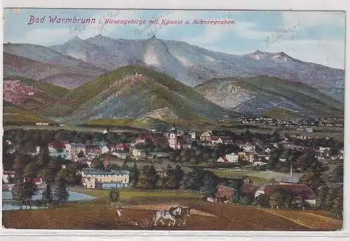 29894 Ak Bad Warmbrunn Cieplice Śląsk Riesengebirge Kynast und Schneegruben 1928