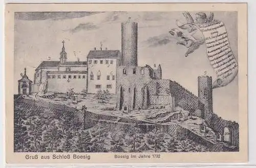 53697 Ak Schloss Boesig Burg Bösig Bezděz 1912