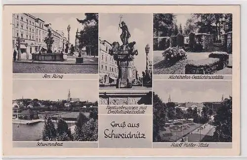 906378 Mehrbild Ak Gruß aus Schweidnitz in Schlesien um 1940