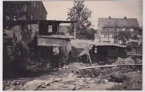 99648 Foto Ak Hochwasserschäden in Schwarzenberg in Sachsen