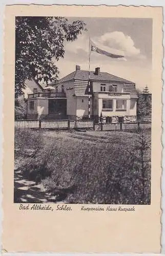 05984 Ak Bad Altheide Polanica-Zdrój Kurpension Haus Kurpark um 1930