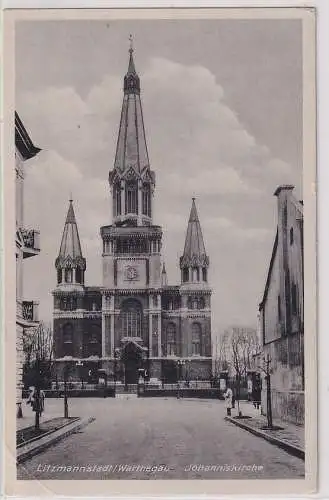 907620 Ak Litzmannstadt Warthegau Johanniskirche 1943