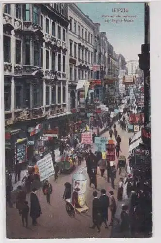 07285 Ak Leipzig Petersstrasse während der Engros-Messe um 1920