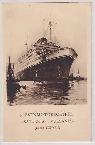 908230 Ak Riesenmotorschiffe "Saturnia" "Vulcania" um 1930