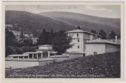 903965 Ak Bad Schwarzbach Czerniawa Zdrój das Kurhaus mit dem Heufuder um 1940