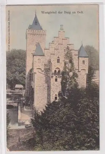 91621 Ak Westgiebel der Burg zu Oeft Schloss Oefte um 1920