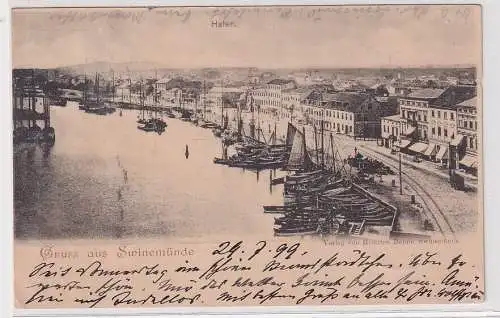 908320 Ak Hafen Swinemünde Świnoujście Polen 1899